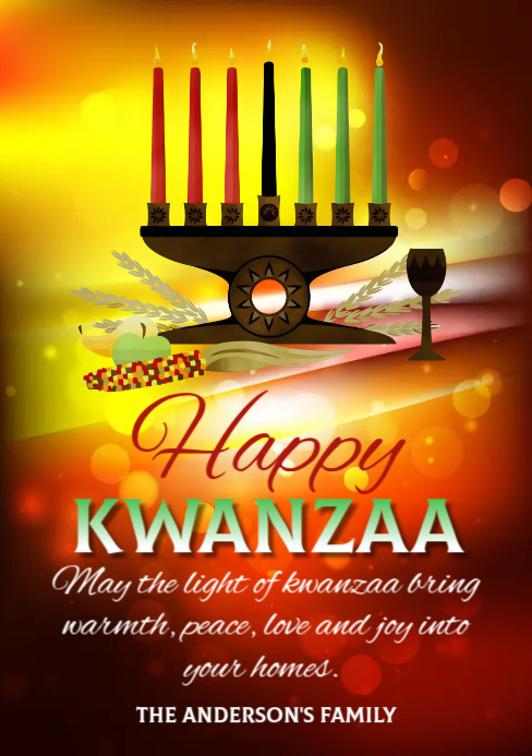 Kwanzaa Greeting Card Template A5