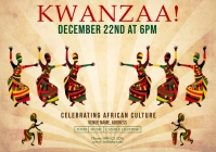 Kwanzaa party poster A4 template