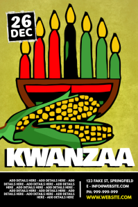Modern Kwanzaa Principles List Poster Template Postermywall