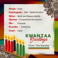 Kwanzaa Principles Video Template Square (1:1)