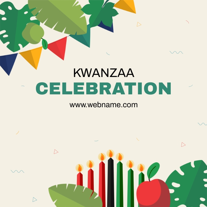 kwanzaa season greetings Square (1:1) template
