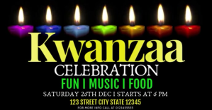 Kwanzaa Template Facebook begivenhed cover