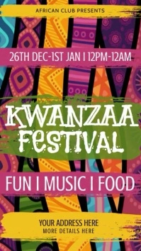Kwanzaa Template Digital Display (9:16)