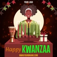 Kwanzaa video instagram post template