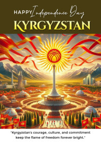 Kyrgyzstan independence day Cartaz template