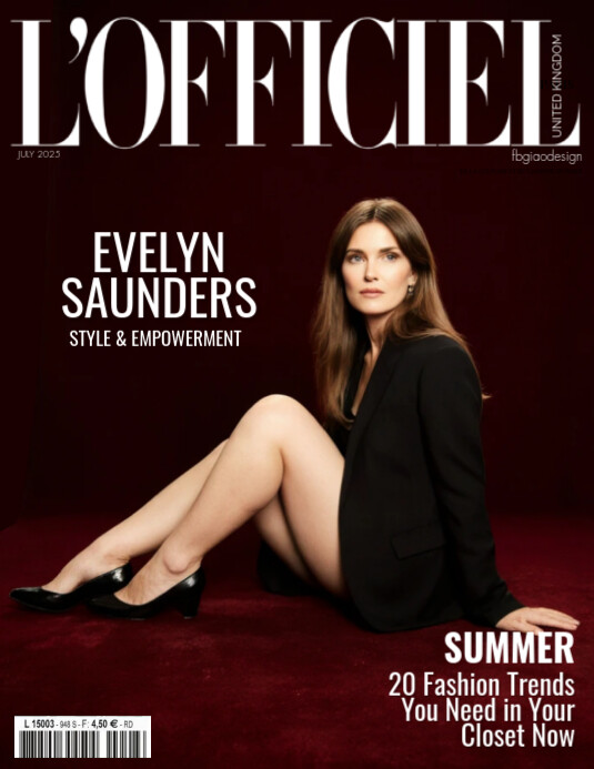 L'Officiel magazine cover  250724 Flyer (US Letter) template