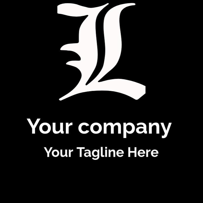 L logo design template