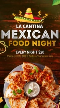 La Cantina Mexican Food Night Instagram Story template