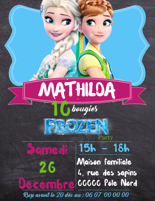 Anniversaire La Reine Des Neiges Template Postermywall Anniversaire La Reine Des Neiges Template Postermywall