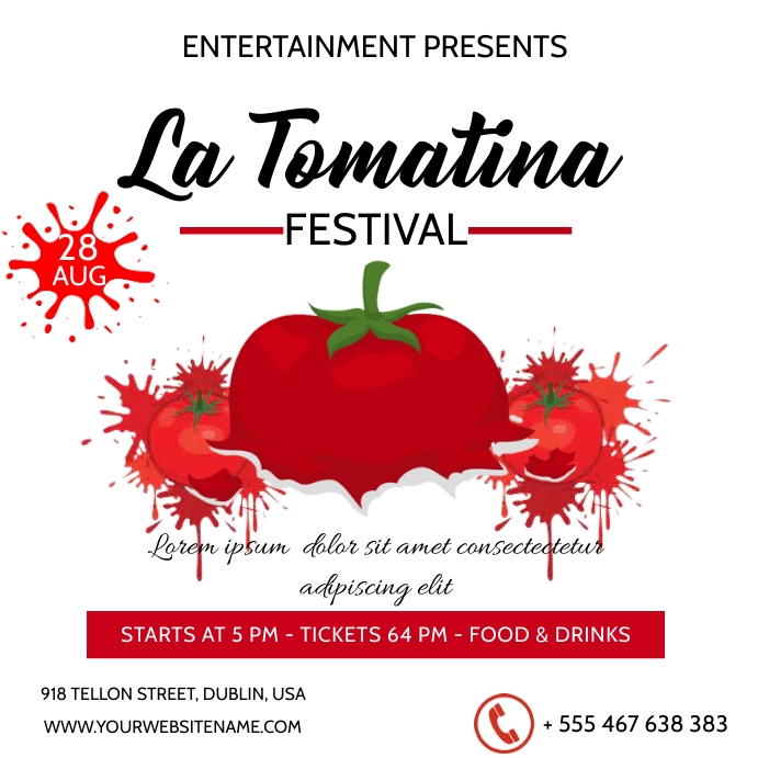 LA TOMATINA Template PosterMyWall