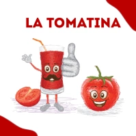 La Tomatina Publicação no Instagram template