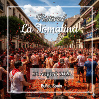 La tomatina Instagram-opslag template