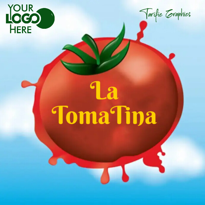 La Tomatina Instagram Post template
