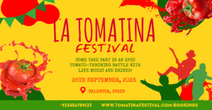 La Tomatina Event Facebook Shared Image template