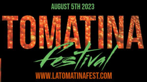 Black La Tomatina Event Festival Post Template Digitalt display