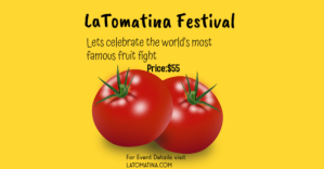Yellow la Tomatina Facebook ad template Facebook-annonce