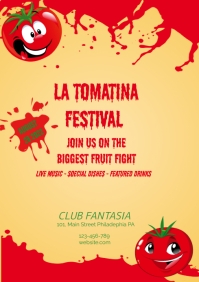 La Tomatina Festival A4 template