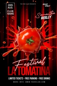 La Tomatina Festival Poster template