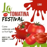 La Tomatina Festival สี่เหลี่ยมจัตุรัส (1:1) template