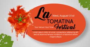 La Tomatina Festival delt Facebook-billede template