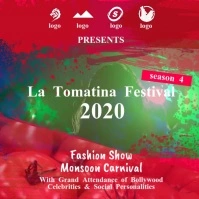 La Tomatina Festival Square Video Quadrat (1:1) template