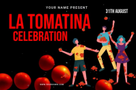 La tomatina flyers Etiket template
