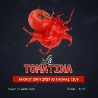 La Tomatina Instagram Post Black Quadrato (1:1) template