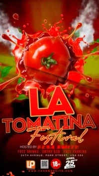 La Tomatina Party Video Instagram Story template
