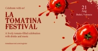 La tomatina poster Gedeelde afbeelding op Facebook template