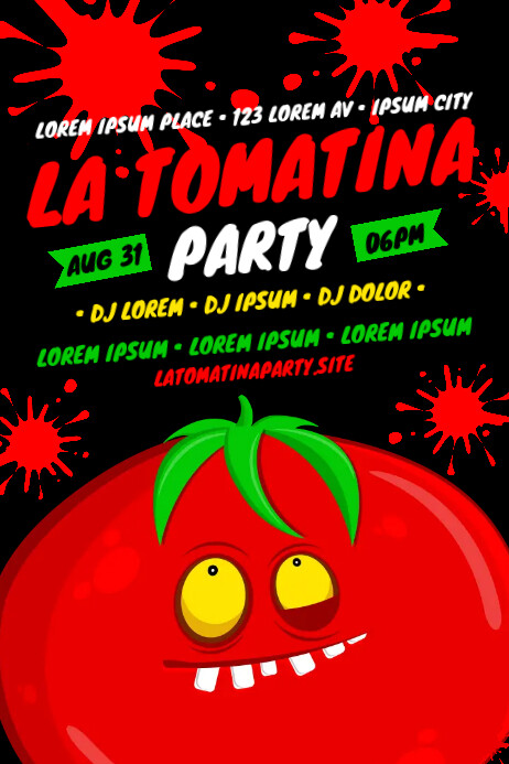 LA TOMATINA POSTER Template | PosterMyWall