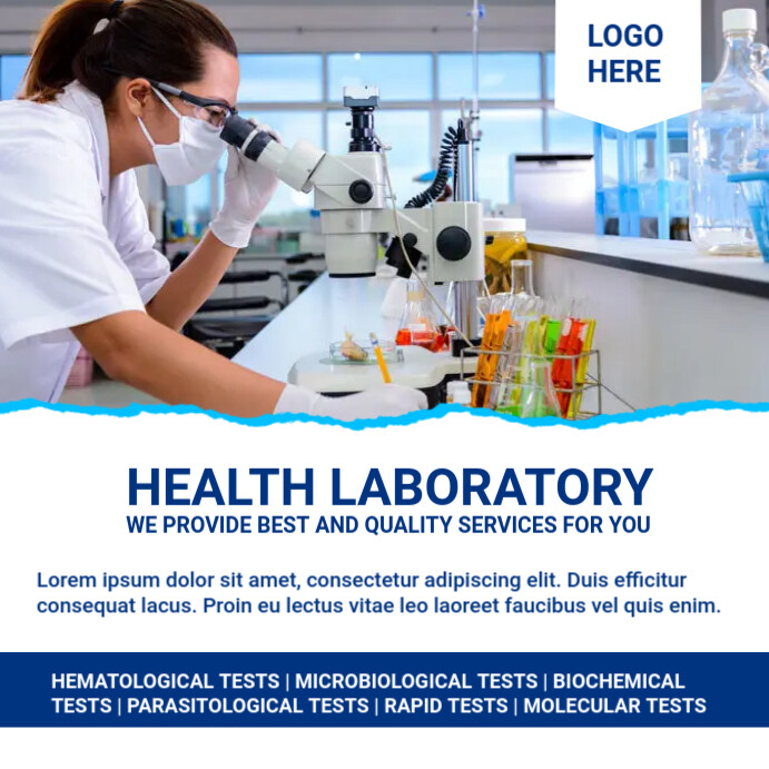 Plantilla de Publicitario de Laboratorio de Salud PosterMyWall Plantilla de Publicitario de Laboratorio de Salud PosterMyWall