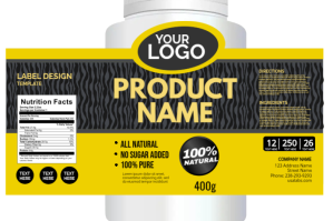 White Product Label Design Label Template