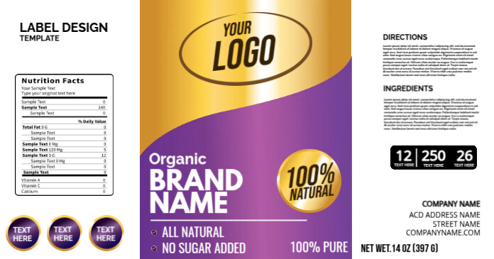 Copy of Label Design Template | PosterMyWall