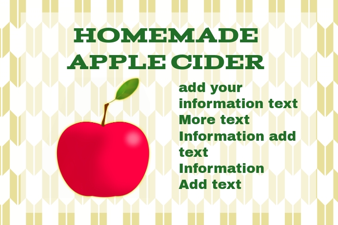 label for apple cider vinegar or sauce template