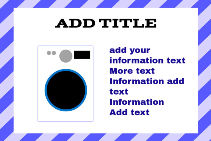 washing machine - label template | PosterMyWall