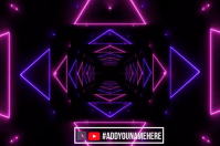 Label motion graphics neon video 2024 flyer Etichetta template