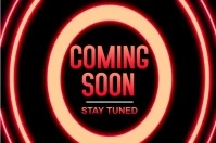 Label neon coming soon flyer 2024 template