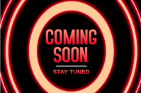 Label neon coming soon flyer 2024 template
