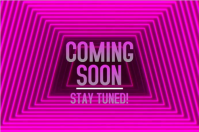 label neon coming soon flyer 2024 template