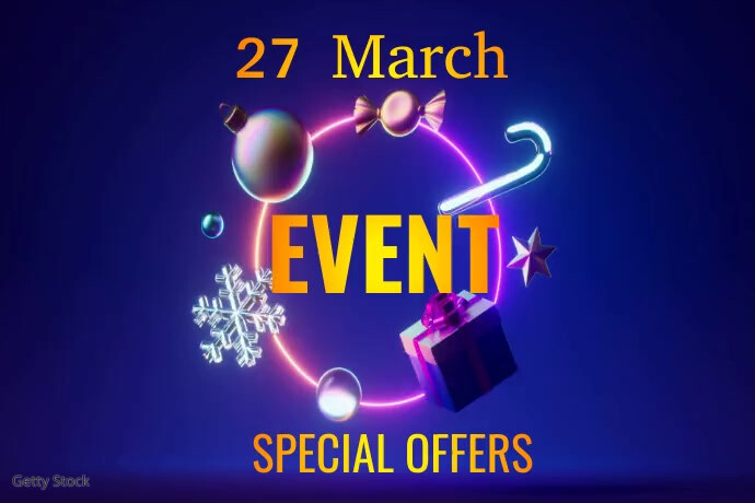 New Event Label Label neon event flyer 2024 Template | PosterMyWall