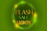 Label neon flash sale flyer template