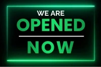 label open neon video flyer template