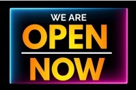 label open neon video flyer template