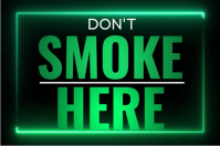 label smoke  neon video flyer Etichetta template