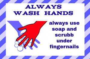 label template - wash hands with soap sign Etiqueta