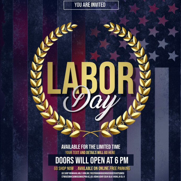 Labor day,memorial day,Veteran's day Template PosterMyWall