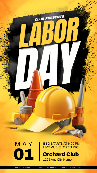 labor day, usa labor day Instagram Story template
