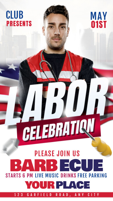 labor day, usa labor labor day Instagram Story template