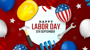 Rød Labor Day Celebration Publicación de Twitter Template