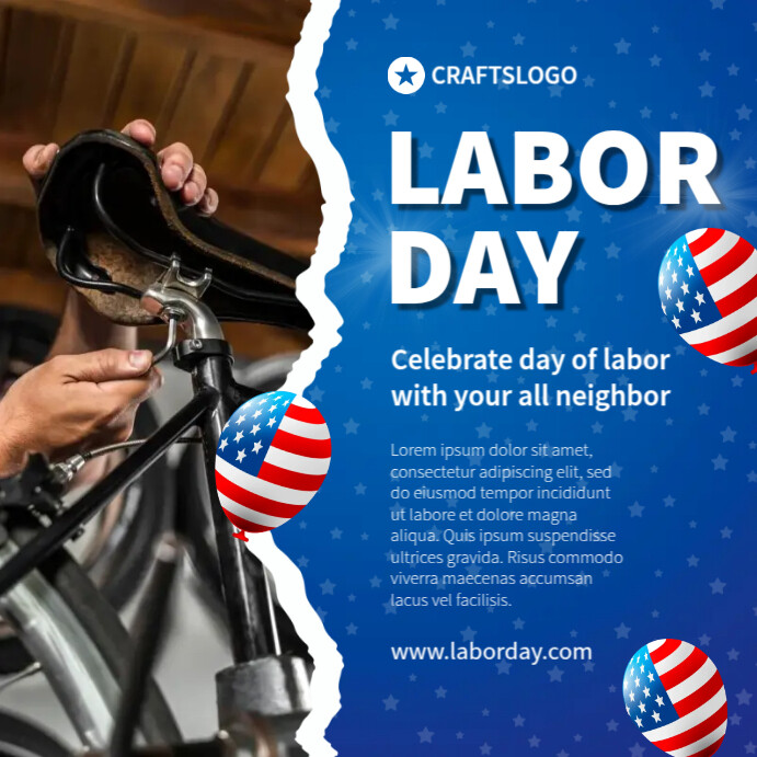 Labor Day Ads Instagram Post template